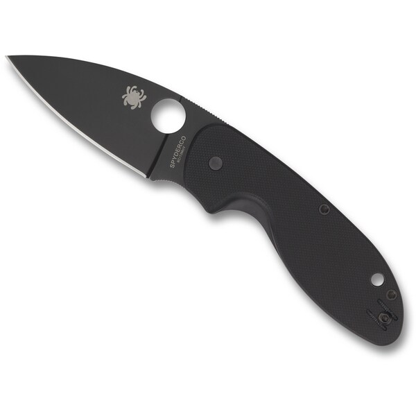 Spyderco 2024 Spyderco Efficient G-10 Black Black Blade Plain - SPY-C216GPBBK