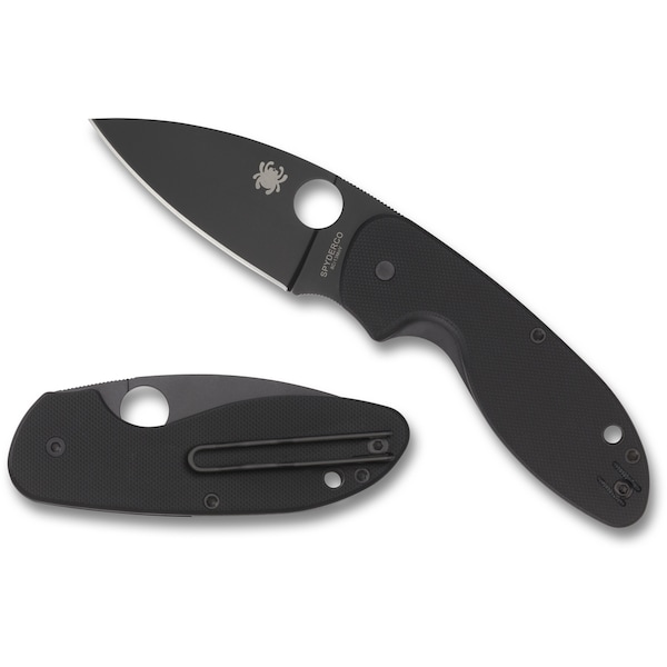 Spyderco 2024 Spyderco Efficient G-10 Black Black Blade Plain - SPY-C216GPBBK