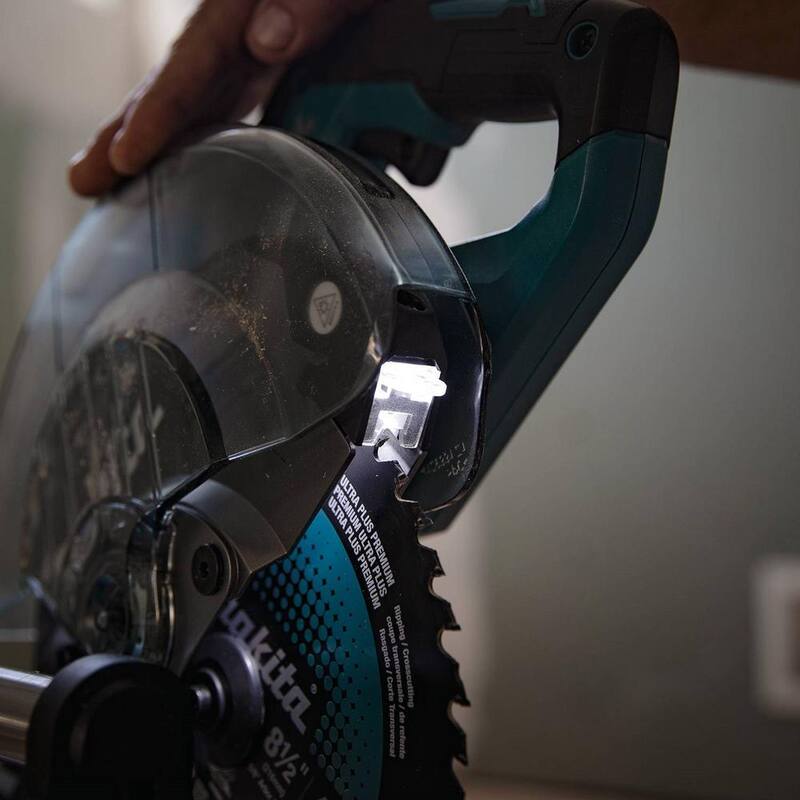 Sierra de inglete compuesta deslizante de bisel dual inalámbrica sin escobillas Makita 40V max XGT de 8-1/2 pulgadas, kit capaz de AWS (4.0Ah) - GSL02M1