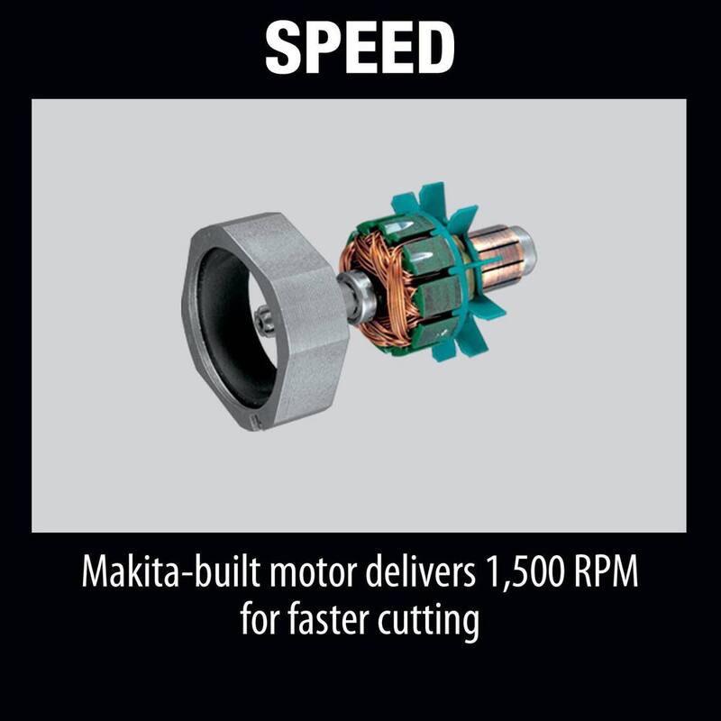 Sierra circular inalámbrica Makita 12V max CXT de 3-3/8 pulgadas con batería de iones de litio, kit y estuche (2.0Ah) - SH02R1