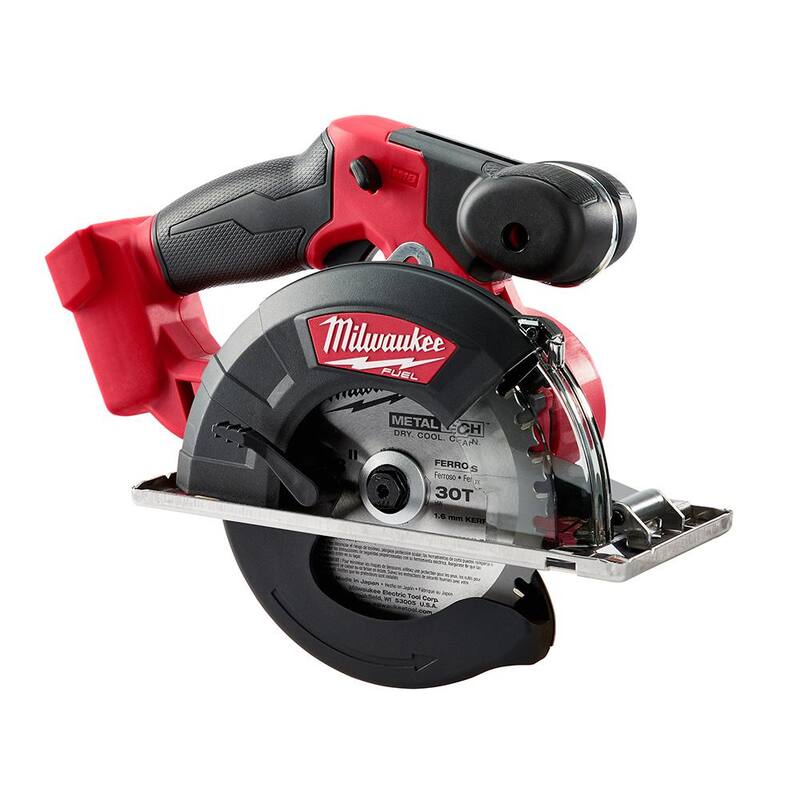 Sierra circular de metal inalámbrica Milwaukee M18 FUEL de 18 voltios con tecnología de iones de litio sin escobillas de 5-3/8 pulgadas con batería M18 5.0Ah gratuita - 2782-20-48-11-1850.