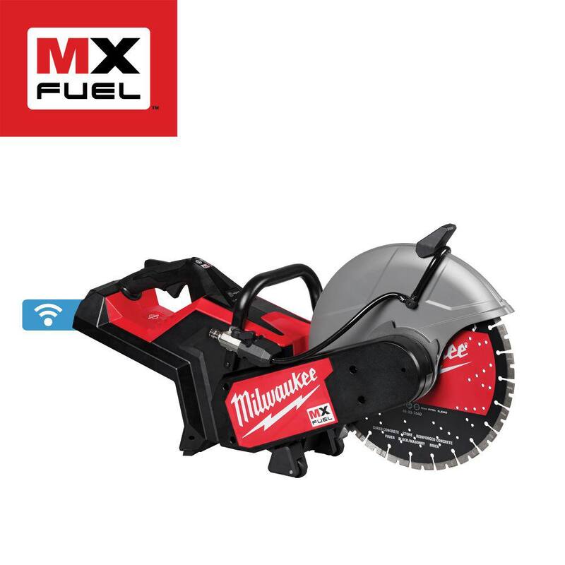 Sierras de corte Milwaukee MX FUEL de 14 pulgadas con freno RAPIDSTOP y hoja segmentada de diamante Ultra (Herramienta solamente) - MXF315-0