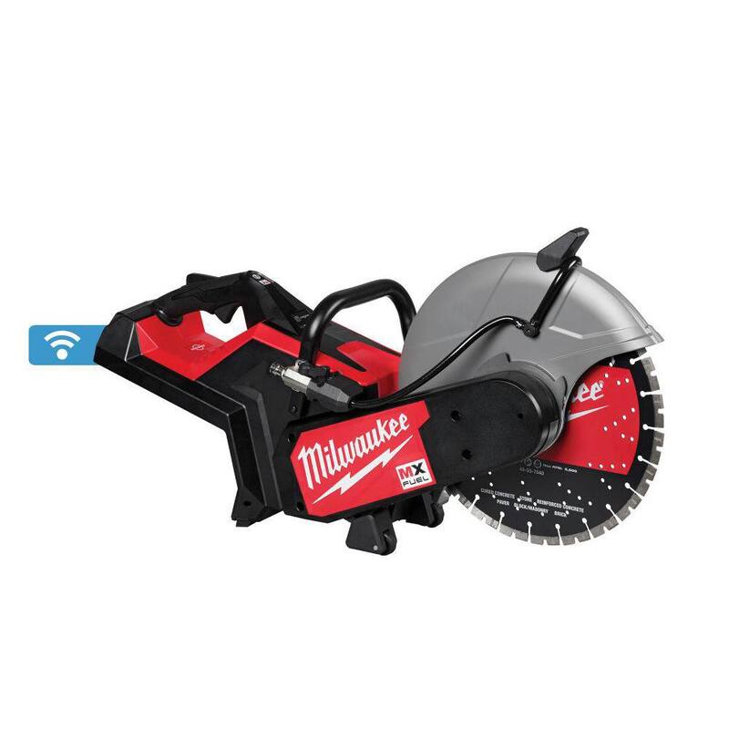 Sierras de corte Milwaukee MX FUEL de 14 pulgadas con freno RAPIDSTOP y hoja segmentada de diamante Ultra (Herramienta solamente) - MXF315-0