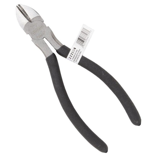 Vulcan Diagonal Cutting Plier, 6 in OAL, 1.2 mm Cutting Capacity, 1.5 in Jaw Opening, Black Handle - PC417-5