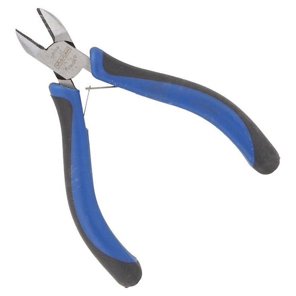 Vulcan Diagonal Cutting Plier, 4.5 in OAL, 0.8 mm Cutting Capacity, 0.5 in Jaw Opening, Black/Blue Handle - JL-NP039