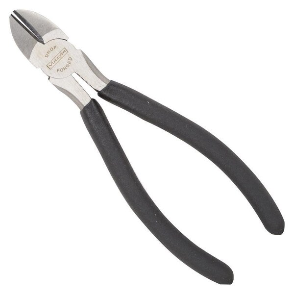 Vulcan Diagonal Cutting Plier, 6 in OAL, 1 mm Cutting Capacity, 0.75 in Jaw Opening, Black Handle - JL-NP006