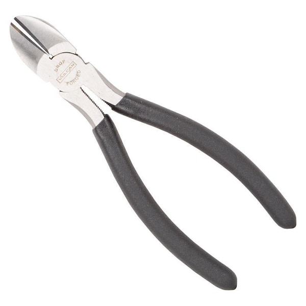 Vulcan Diagonal Cutting Plier, 7 in OAL, 1 mm Cutting Capacity, 1 in Jaw Opening, Black Handle, Non-Slip Handle - JL-NP007