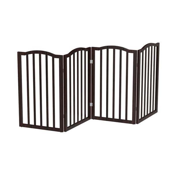 Pet Adobe Pet Adobe Freestanding Scallop Top Pet Gate (Brown) - 983063GWE