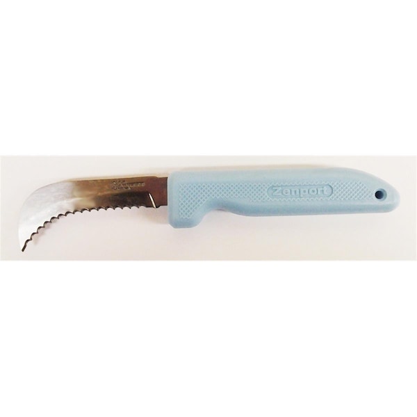 Gardencare Blue Handle Harvest Utility Knife 3 in Stainless Deep Serration - GA604900
