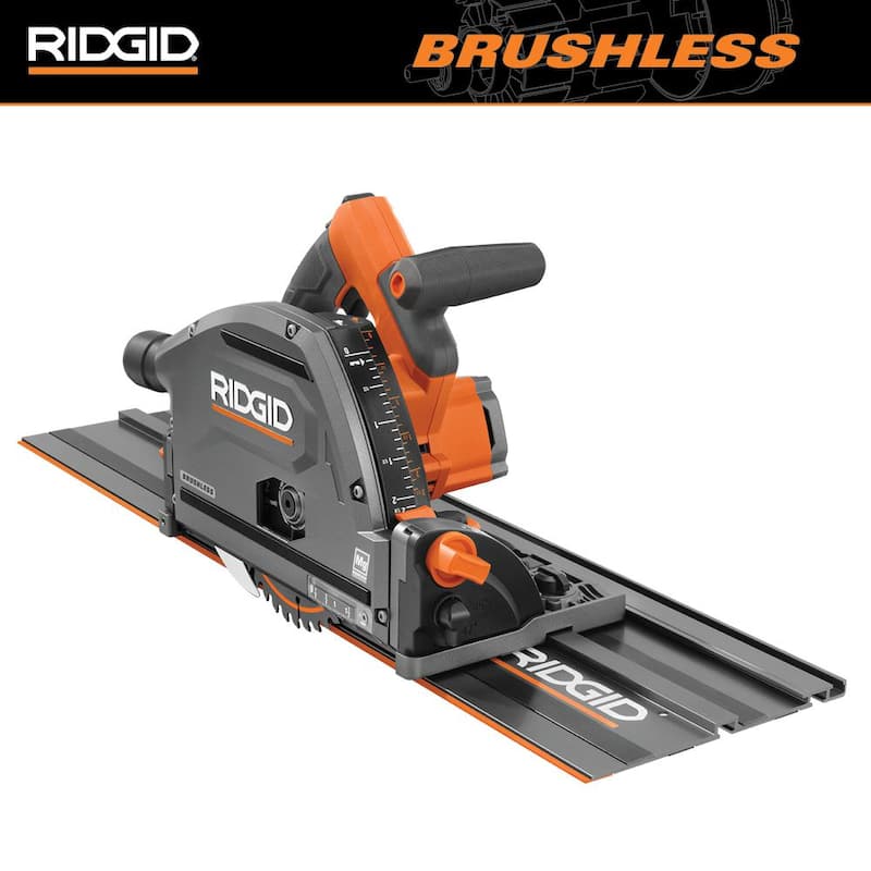 Sierra circular de riel inalámbrica sin escobillas RIDGID 18V de 6-1/2 pulgadas (Herramienta solamente) - R48630B