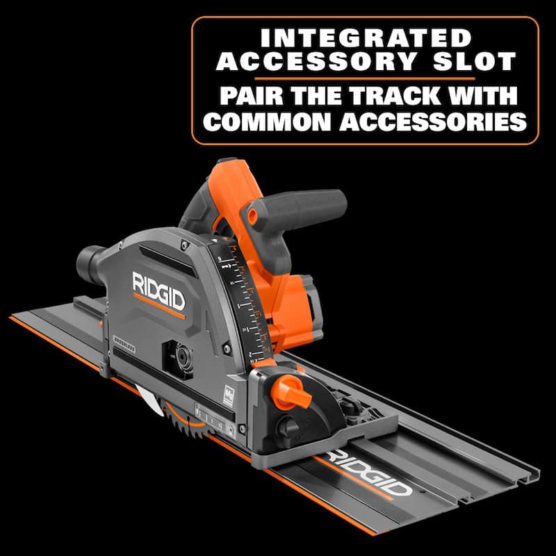 Sierra circular de riel inalámbrica sin escobillas RIDGID 18V de 6-1/2 pulgadas (Herramienta solamente) - R48630B