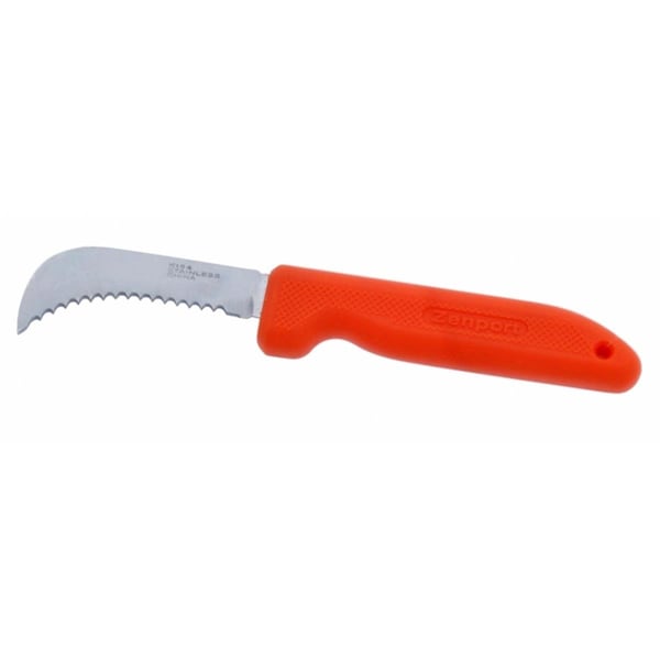Gardencare Harvest Utility Knife 3 in. Stainless Deep Serration Orange Handle - GA146670