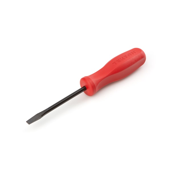 Tekton 1/4 Inch Slotted Hard Handle Screwdriver (Black Oxide Blade) - DSS11250