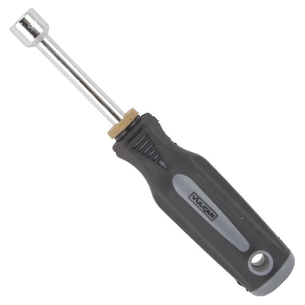 Vulcan Nut Driver, 7/16 in Drive, 7 in OAL, Cushion-Grip Handle, Gray and Black Handle, 3 in L Shank - MC-SD36