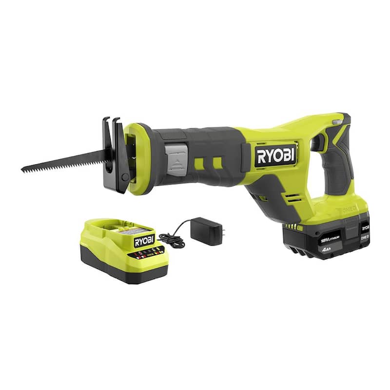 Sierra reciproca inalámbrica RYOBI ONE+ 18V Kit con batería de 4.0 Ah y cargador - PCL515K1