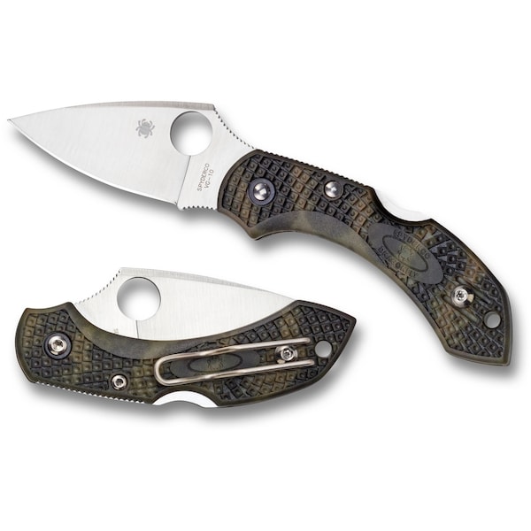 Spyderco 2024 Spyderco Dragonfly 2 Lightweight Green Zome Plain - SPY-C28ZFPGR2