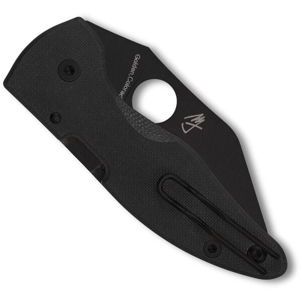 Spyderco 2024 Spyderco Reveal 13 Microjimbo Black G-10 Black Blade, Plain Edge - SPY-C264GPBK