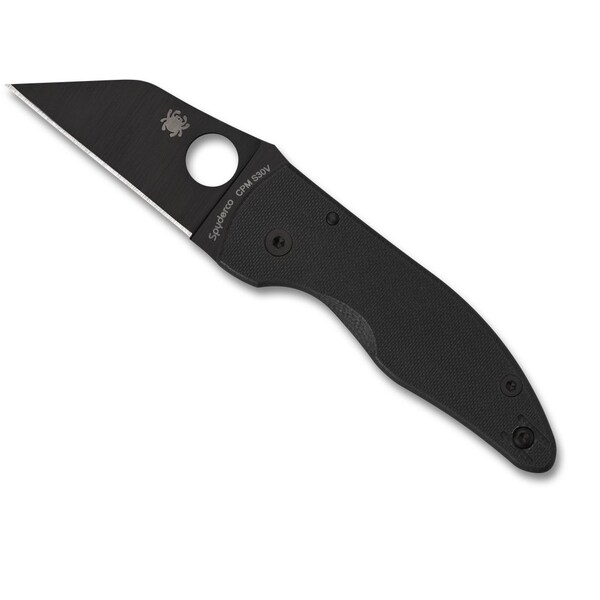 Spyderco 2024 Spyderco Reveal 13 Microjimbo Black G-10 Black Blade, Plain Edge - SPY-C264GPBK