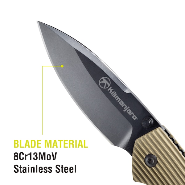 Kilimanjaro Folding Knife - Firma - Black Finish - 910015