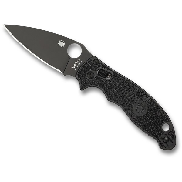 Spyderco 2024 Spyderco Manix 2 Lightweight Black Black Blade Plain - SPY-C101PBBK2