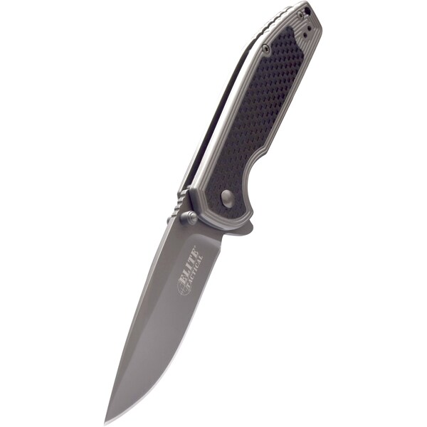 Master Cutlery 2018 Master Fldr, 3.5In Gry Ti Bld, Cf Ss Hndl, W/ Pc - MAS-ET-1007