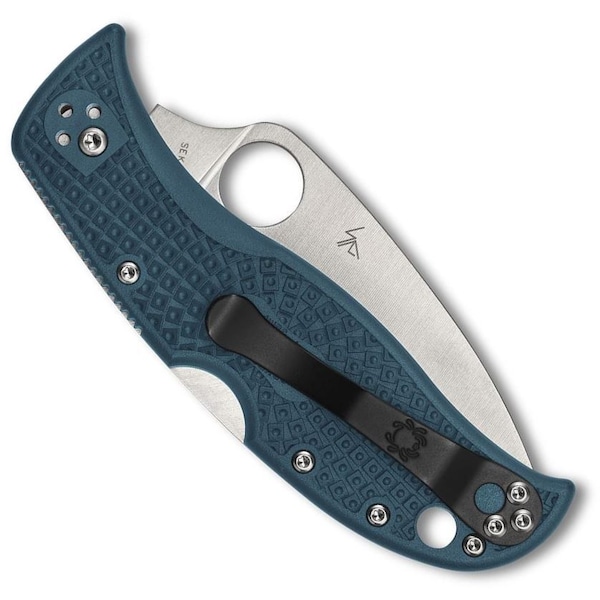 Spyderco 2024 Spyderco Reveal 13 Leafjumper Blue Lightweight K390, Serrated Edge - SPY-C262SBLK390