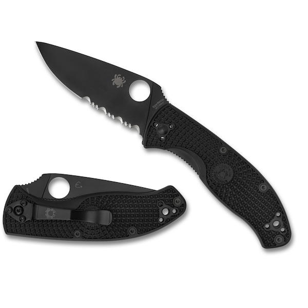Spyderco 2024 Spyderco, Reveal V4, Tenacious, Black Frn, Black Blade, Combo Edge - SPY-C122PSBBK