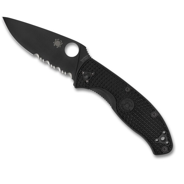 Spyderco 2024 Spyderco, Reveal V4, Tenacious, Black Frn, Black Blade, Combo Edge - SPY-C122PSBBK