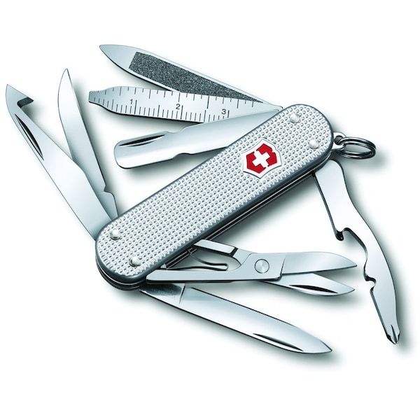 Swiss Army Brands 2024 Victorinox 0.6381.26Us2 Minichamp Silver Alox, Ribbed 58Mm - VIC-0.6381.26-X2