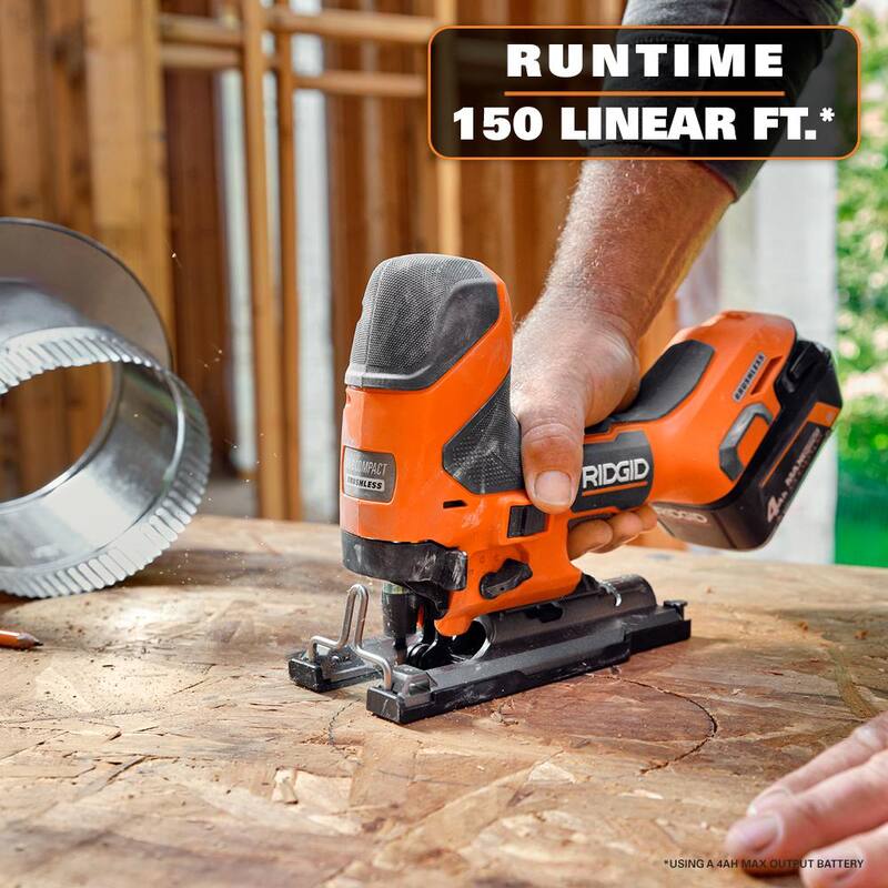 Sierra de calar inalámbrica sin escobillas RIDGID 18V SubCompact de agarre de barril (solo herramienta) - R86346B