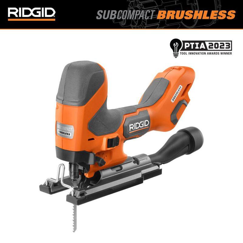 Sierra de calar inalámbrica sin escobillas RIDGID 18V SubCompact de agarre de barril (solo herramienta) - R86346B