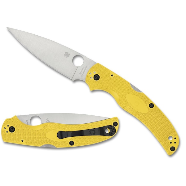 Spyderco 2024 Spyderco Reveal 14, Native Chief Salt Yellow Lightweight Cpm Magnacut, Serrated Edge - SPY-C244SYL