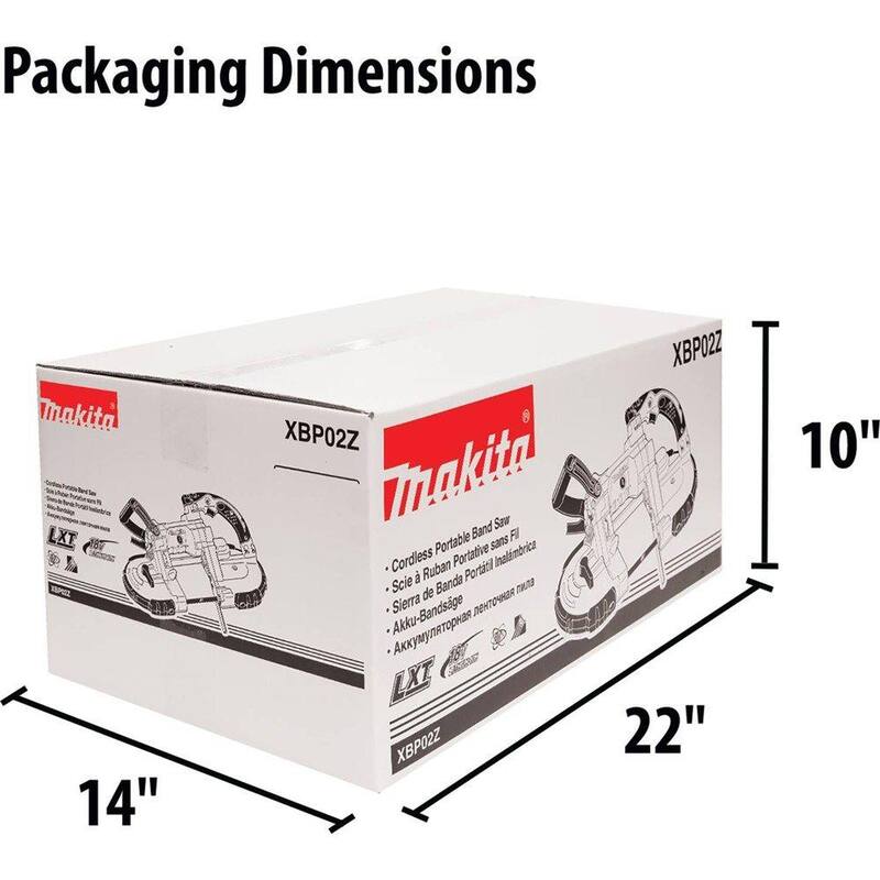 Sierra de cinta portátil Makita 18V LXT de iones de litio inalámbrica (sólo herramienta) - XBP02Z
