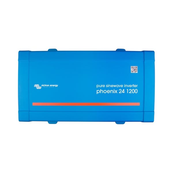 Victron Energy Power Inverter, Pure Sine Wave, 2,200 W Peak, 1,200 W Continuous, 1 Outlets - PIN242120500
