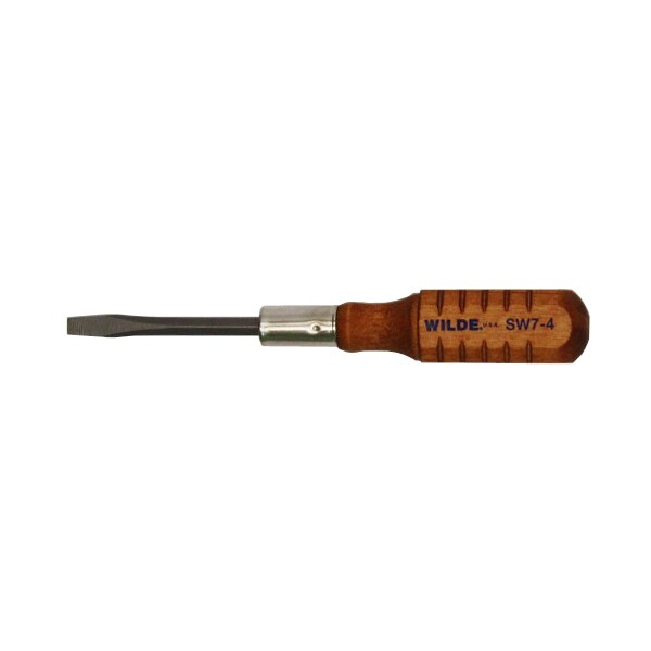 Wilde 3/16" x 2-1/2" SLOT WOODEN HANDLE DRIVER-BULK BOX - SW7-4/BB