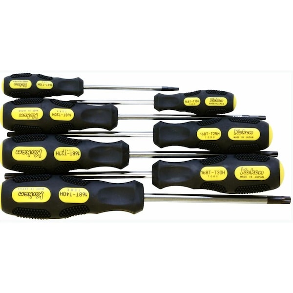 Ko-Ken Screwdriver TORX T10H-T40H Tamper Resistant  7 pieces - 168T/7(TH)