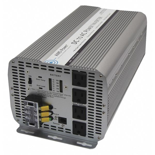 Aims Power Power Inverter, Modified Sine Wave, 10,000 W Peak, 5,000 W Continuous, 4 Outlets - PWRINV500048W