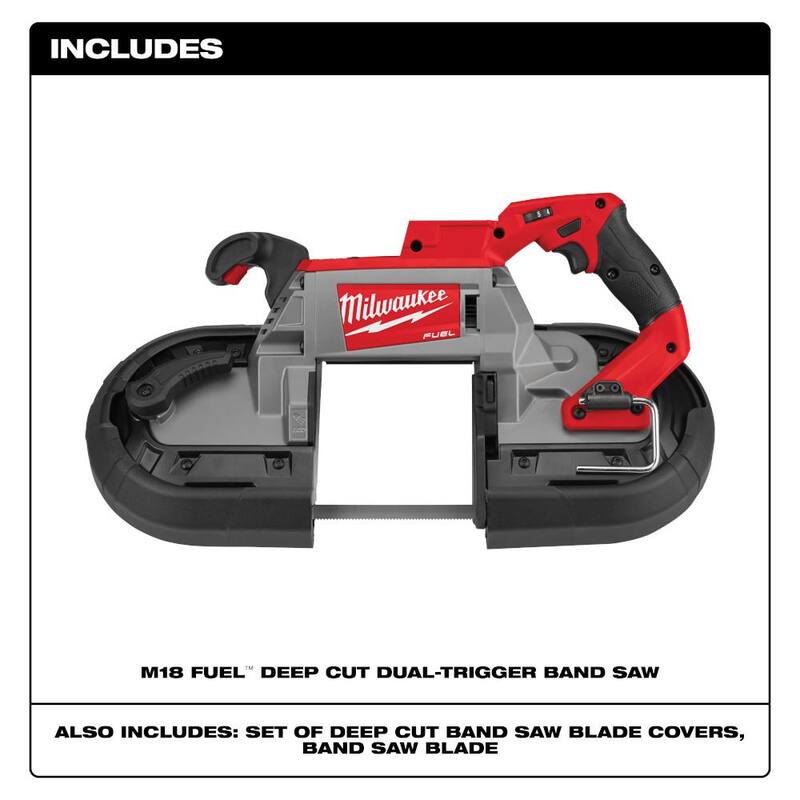 Milwaukee M18 FUEL 18V Sierra de Cinta Inalámbrica sin Escobillas de Litio-Ion de Corte Profundo con Doble Gatillo (Herramienta Solamente) - 2729S-20