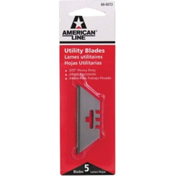 Home Improvement 66-0072 0.03 in. Hd 3-notch Utility Blade - Pack 5 - HO3570424