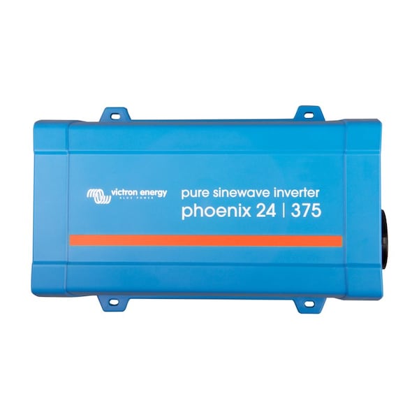 Victron Energy Power Inverter, Pure Sine Wave, 700 W Peak, 375 W Continuous, 1 Outlets - PIN483750500