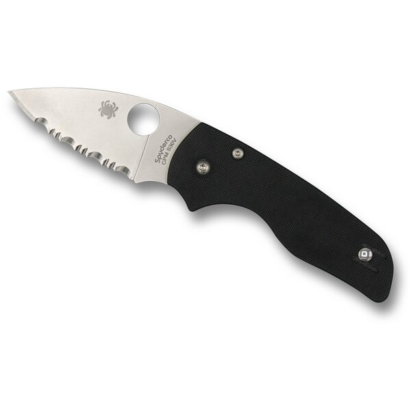 Spyderco 2024 Spyderco Lil' Native G-10 Black Compression Lock Serrated - SPY-C230GS