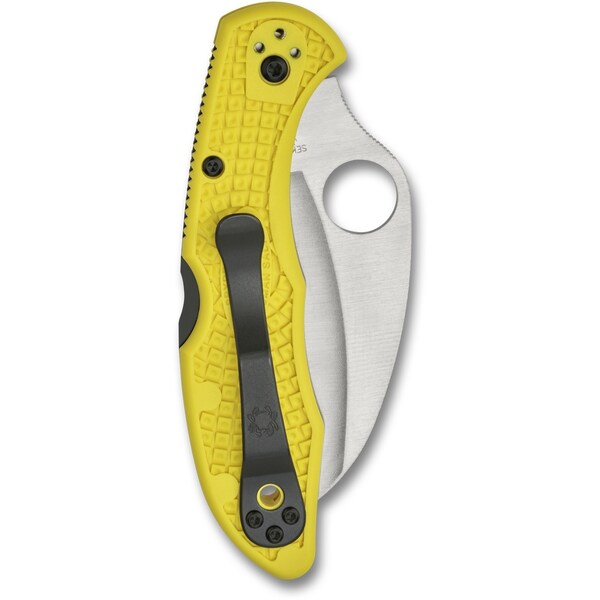 Spyderco 2024 Spyderco Tasman Salt 2 Lightweight Yellow H1 Serrated - SPY-C106SYL2