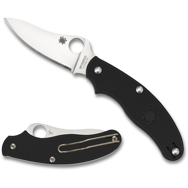 Spyderco 2024 Spyderco Uk Penknife Lightweight Black Slip Joint/Drop Point Plain - SPY-C94PBK3