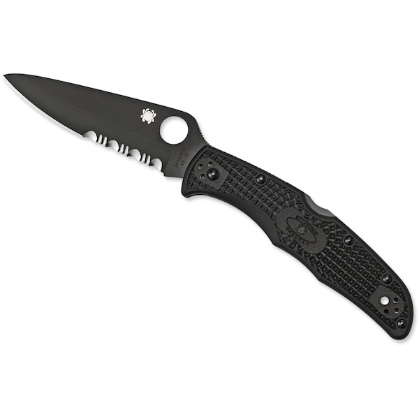 Spyderco 2024 Spyderco Endura 4 Lightweight Black Black Blade Combo - SPY-C10PSBBK
