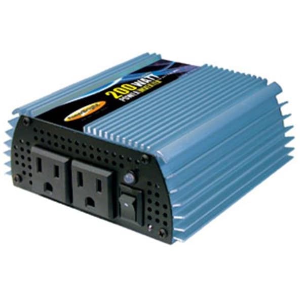 Power Bright Power Inverter, Modified Sine Wave, 400 W Peak, 200 W Continuous, 2 Outlets - PW200-12