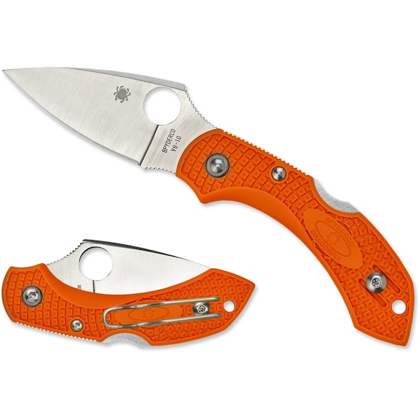 Spyderco 2024 Spyderco Dragonfly 2 Lightweight Orange Plain - SPY-C28POR2