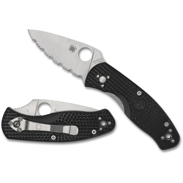 Spyderco 2023 Spyderco Reveal 9, Persistence Lightweight, Serrated Edge - SPY-C136SBK