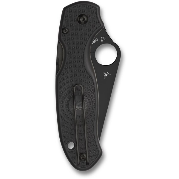 Spyderco 2024 Spyderco Para 3 Lightweight Black Black Blade Plain - SPY-C223PBBK