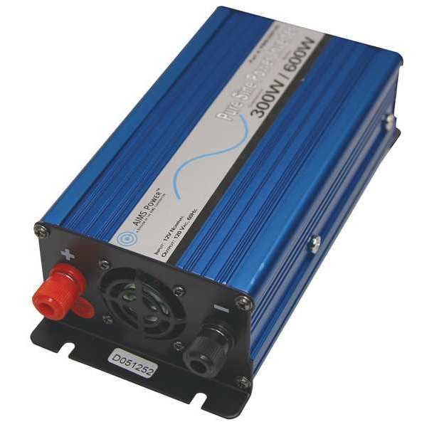 Aims Power Power Inverter, Pure Sine Wave, 600 W Peak, 300 W Continuous, 1 Outlets - PWRI30012S