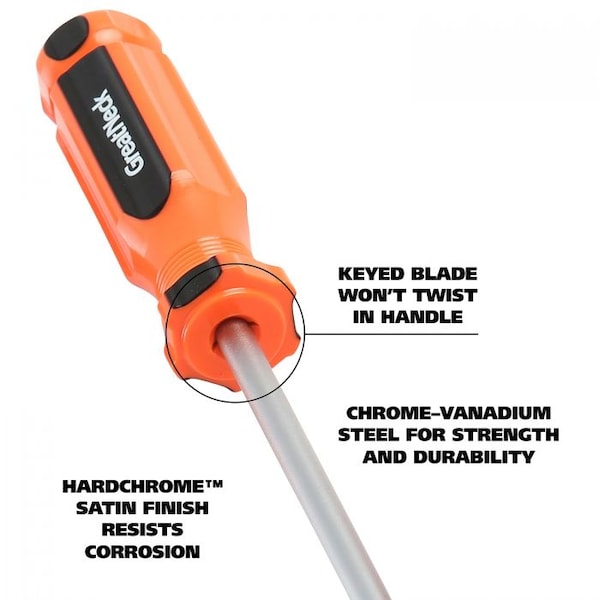 Great Neck T25 x 5 Inch Star Round Shank Screwdriver - 73225